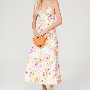 ▪️Favorite Daughter The Halting Traffic Midi halter Dress in Oahu Watercolor